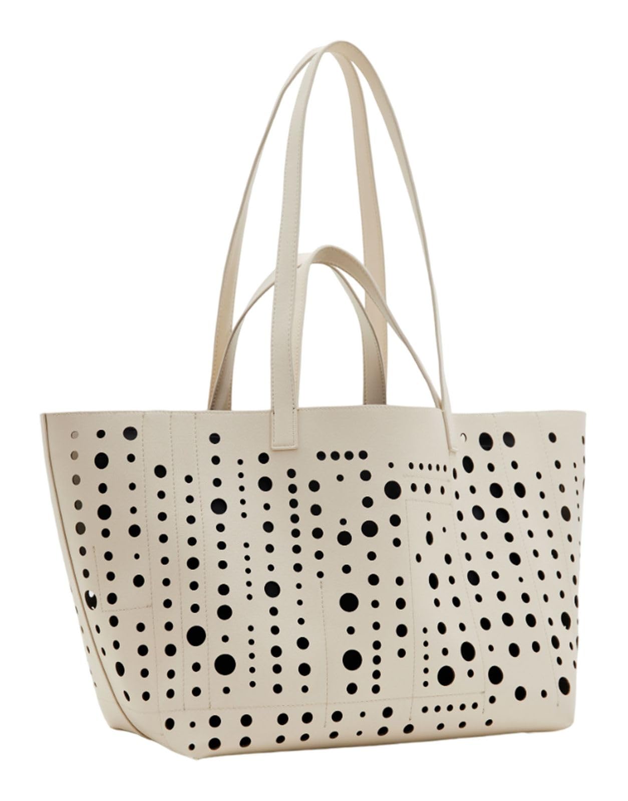 Desigual Women's Accessories PU Shopping Bag, White, One size