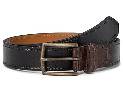 Johnston & Murphy Two- Tone Croc Embossed Leather Belt Men