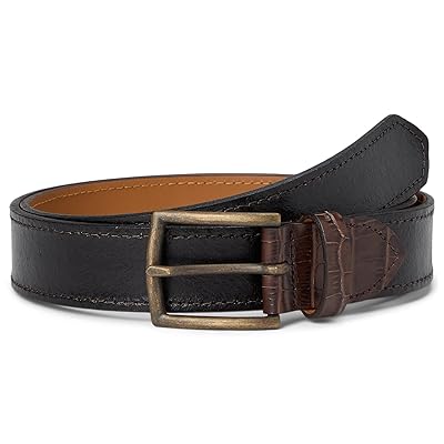 Johnston & Murphy Two Tone Croc Embossed Leather Belt Men