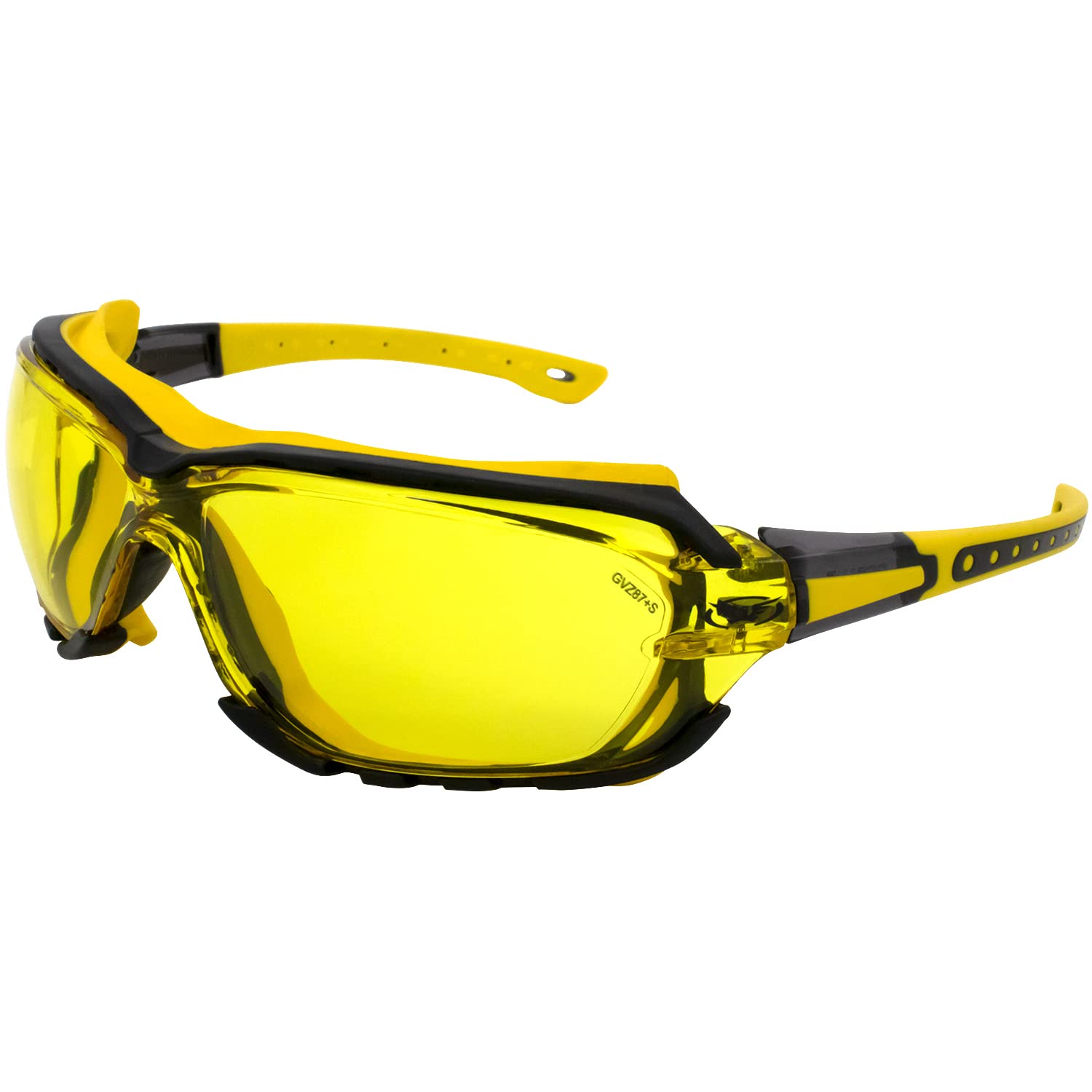 Global Vision Octane Sport Motorcycle Riding Safety Glasses Yellow Gasket
