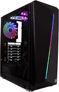 OEX GAME Gabinete Gamer, ATX 3 Coolers, Lateral Vidro, Frontal Iluminação ajustável RGB - GH200 - Preto