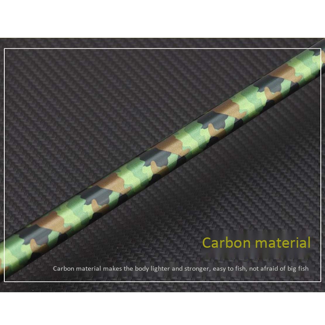 Canna da Pesca Polo Materiale di Carbonio Casting Rod Vernice Mimetica