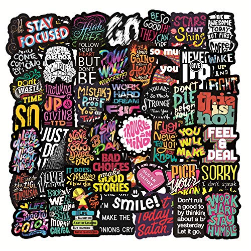 Motivational Reward Stickers for Kids Inspirational Quote Sticker for Laptop Phone Case Trendy Vinyl Water Bottle Stickers Pack, Positive Sticker for Boys Girls Teens Adults 200pcs (Art)