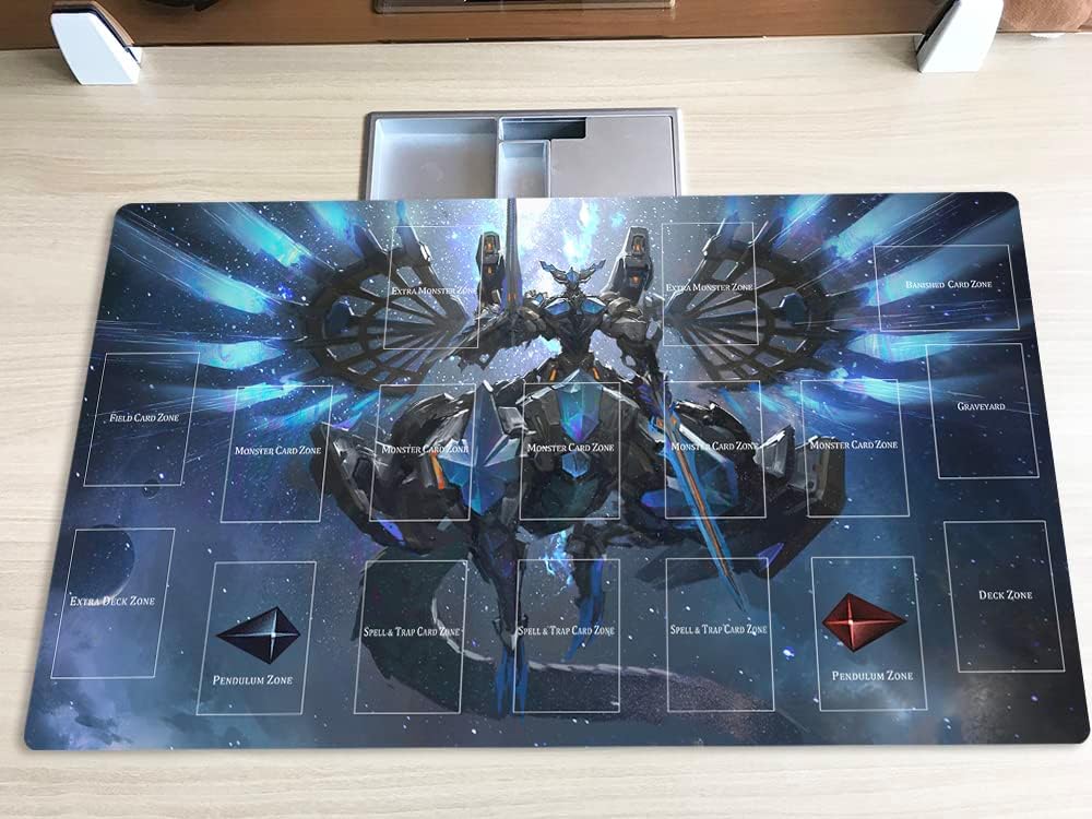 New Mlikemat Playmat Drytron TCG CCG OCG Trading Card Game Mat with Zones + Free Bag (ZD039-814-A)