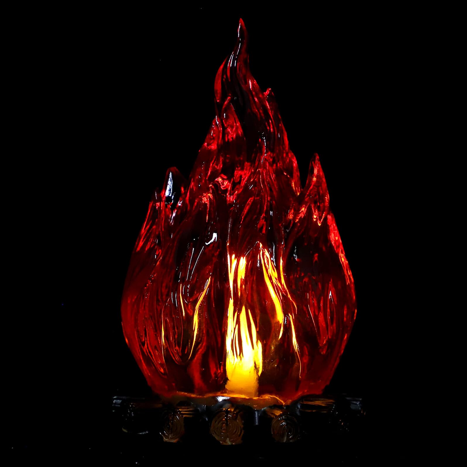 VANZACK Luce Notturna a LED Effetto Fiamma Finta, Lampada da Tavolo Calda senza Fiamma, Decorazione per Interni ed Esterni, Luce per Festa in Giardino e Campeggio, Illuminazione Sicura