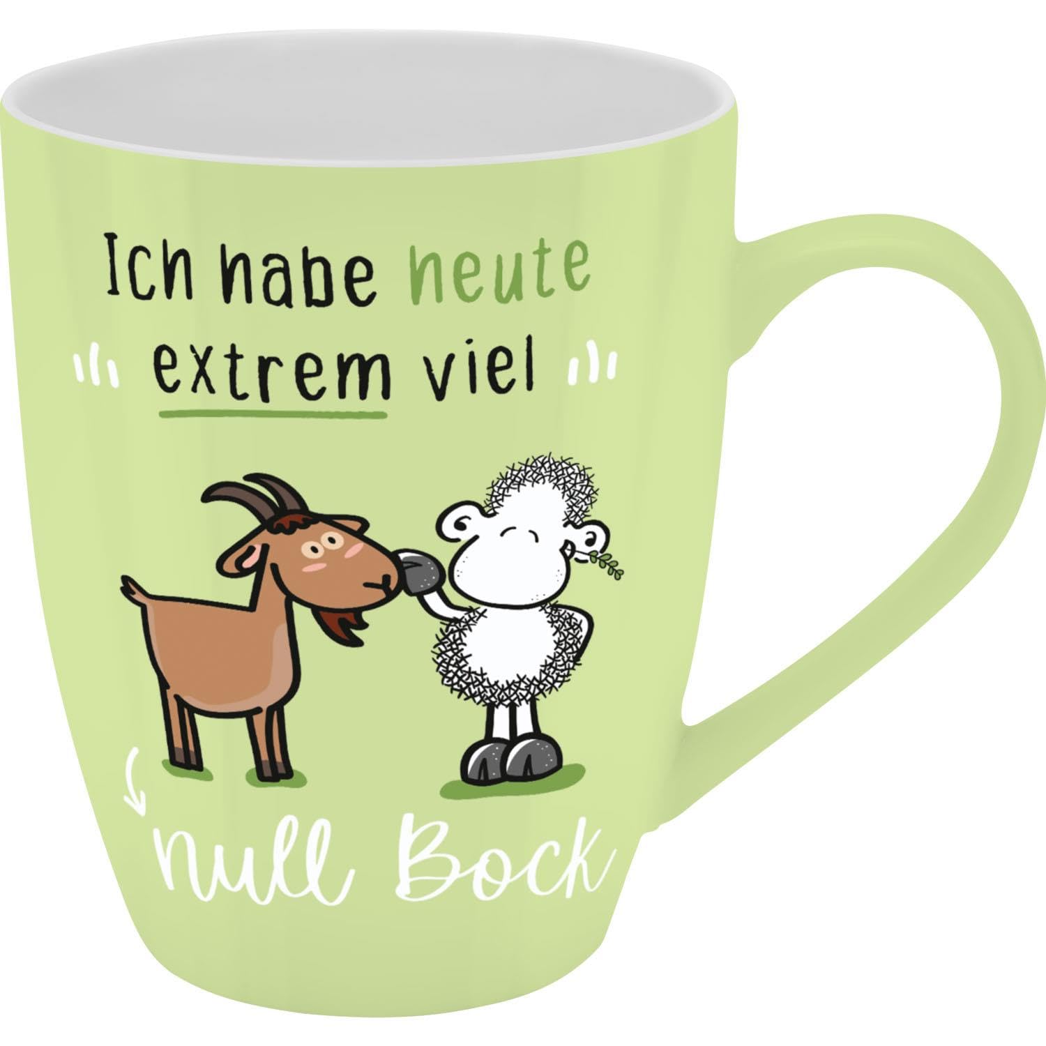 Sheepworld Mug with Motif Print 'Ich Habe Heute Extrem viel Null Bock' with Banderole