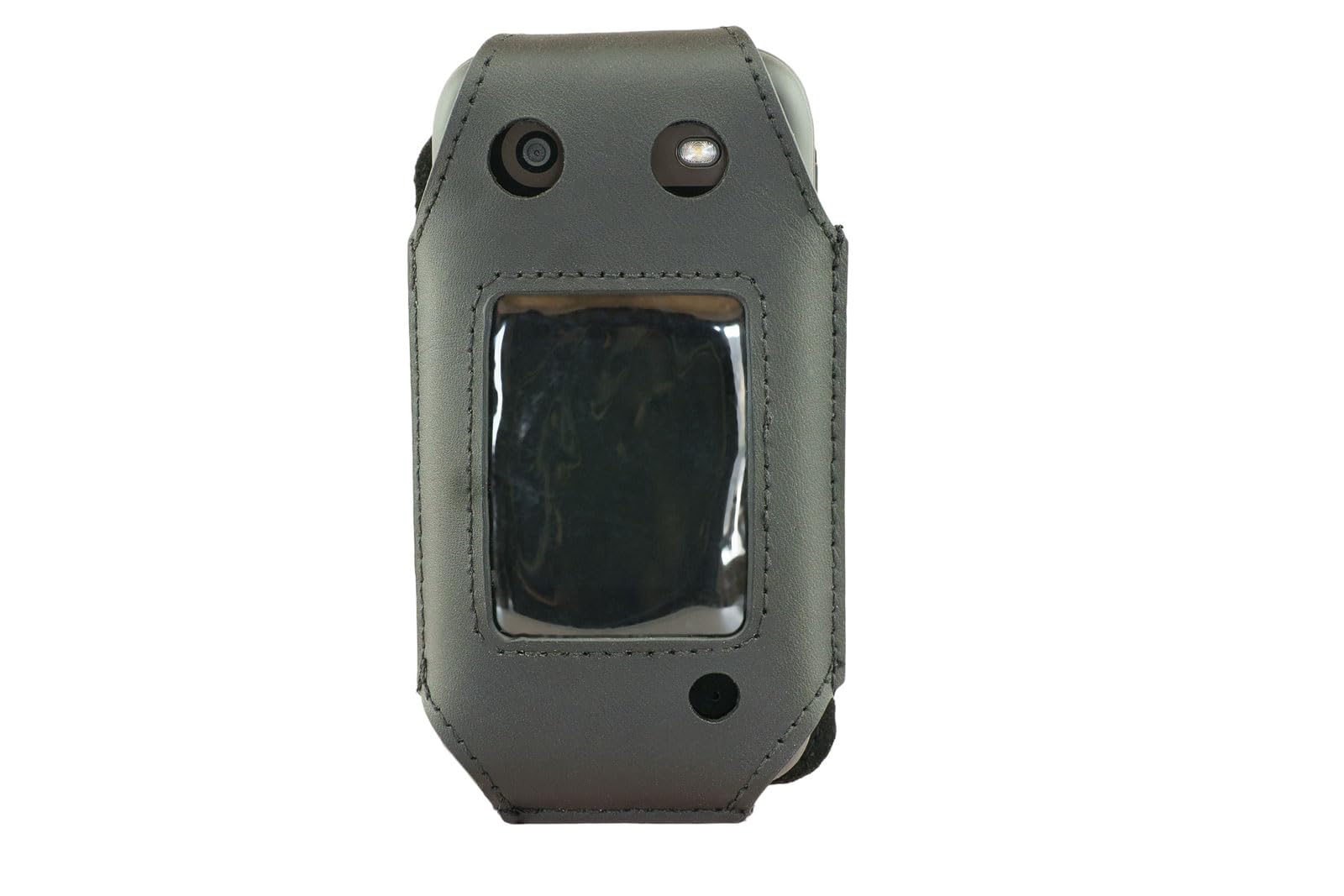 caseroxx Skórzane etui z klipsem do paska kompatybilne z Nokia 2660 Flip wykonane z prawdziwej skóry, etui z klipsem na pasek i okienkiem w kolorze czarnym