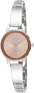 ساعة بحركة كوارتز وشاشة أنالوج وسوار فولاذ مقاوم للصدأ بلون فضي للنساء من سيتيزين، موديل EZ6370-56X