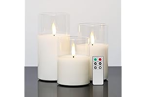 Eywamage Clear Glass Flameless Candles