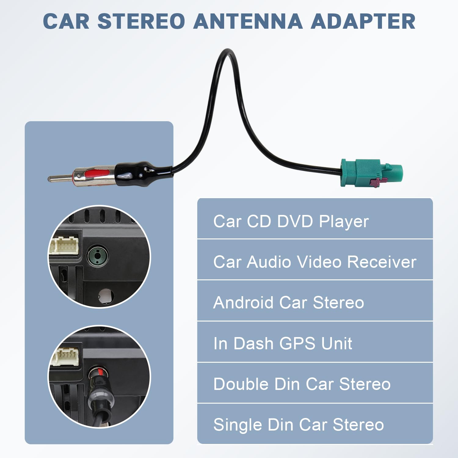 Car Radio Stereo Install Antenna Adapter Harness For Jeep Wrangler 07-13 JK JKU - Foto 5