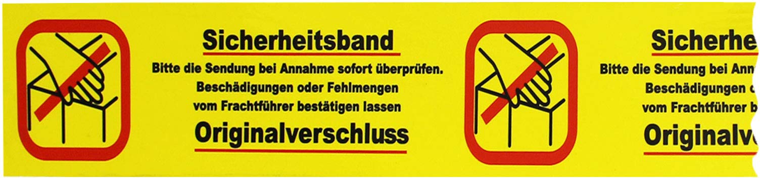 36 Rollen Klebeband Sicherheitsband - Bitte die Sendung bei Annahme Paketband Packband Warnband Hinweisklebeband
