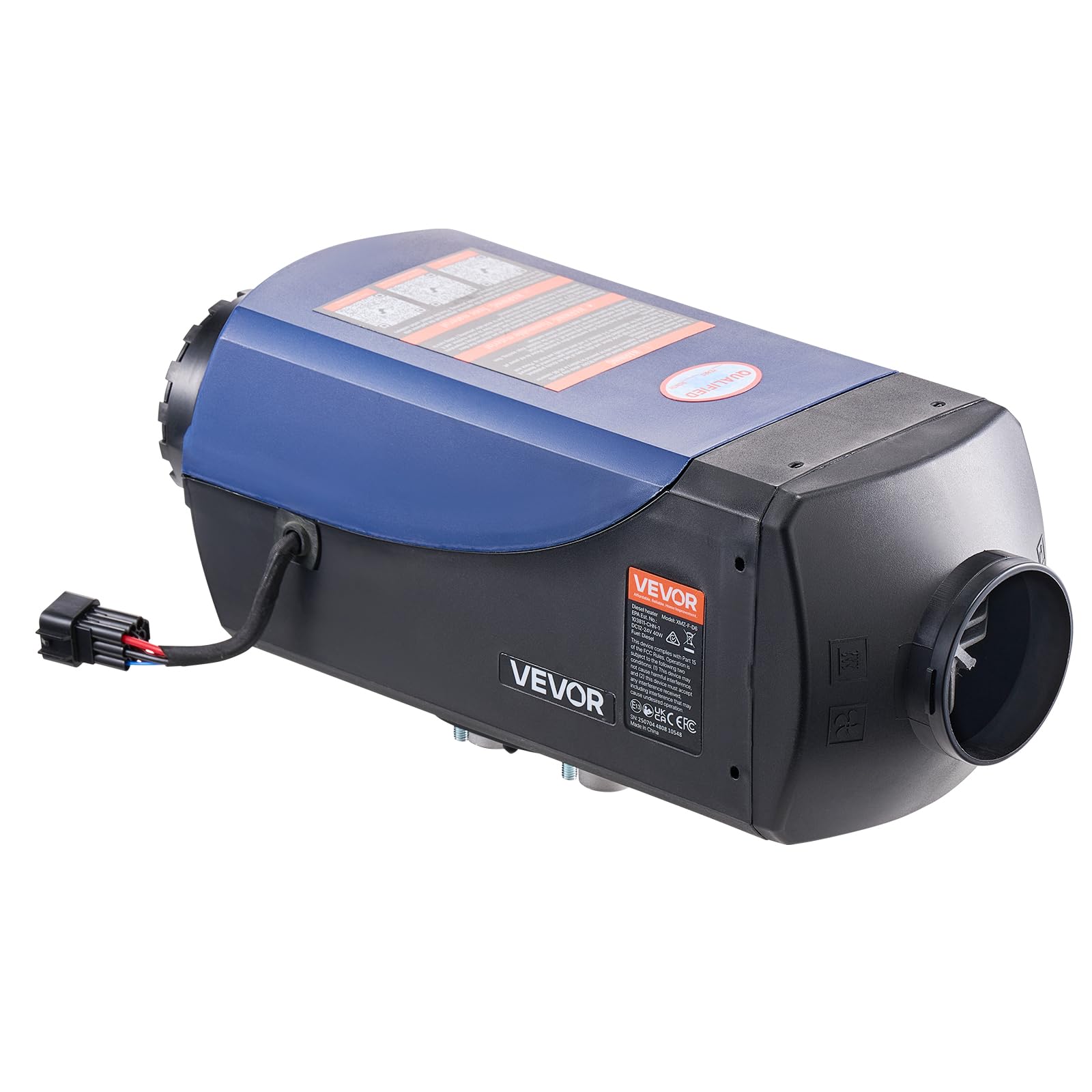 VEVOR nagrzewnica powietrza Diesel 8 kW DC 12 V/24 V, przenośna, dodatkowa nagrzewnica z pilotem i ekranem LCD, cicha praca, zbiornik paliwa 10 l do samochodów ciężarowych i kamperów