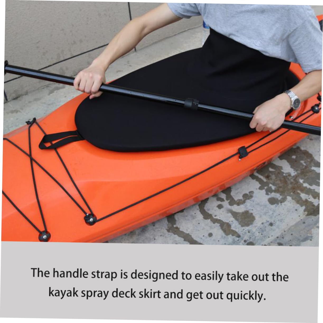 Faldones de Cubierta de Kayak Impermeables de Neopreno Sbr Correas Elásticas Antideslizantes para Piragüismo y Kayak en Tamaño Único 85-105 Cm