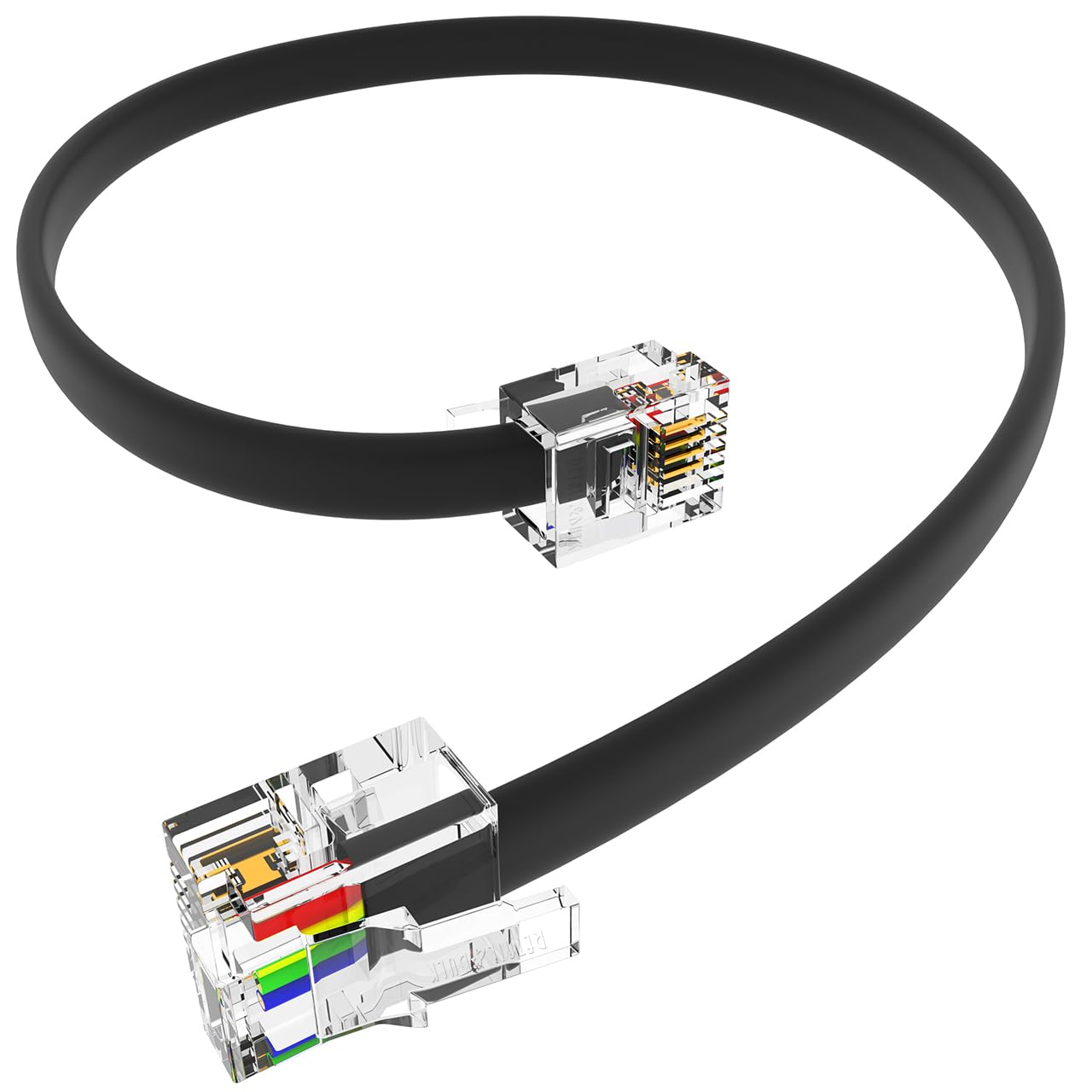 Paquete De 3 Cables De Teléfono Corto RJ11 Macho A Macho, Cable De