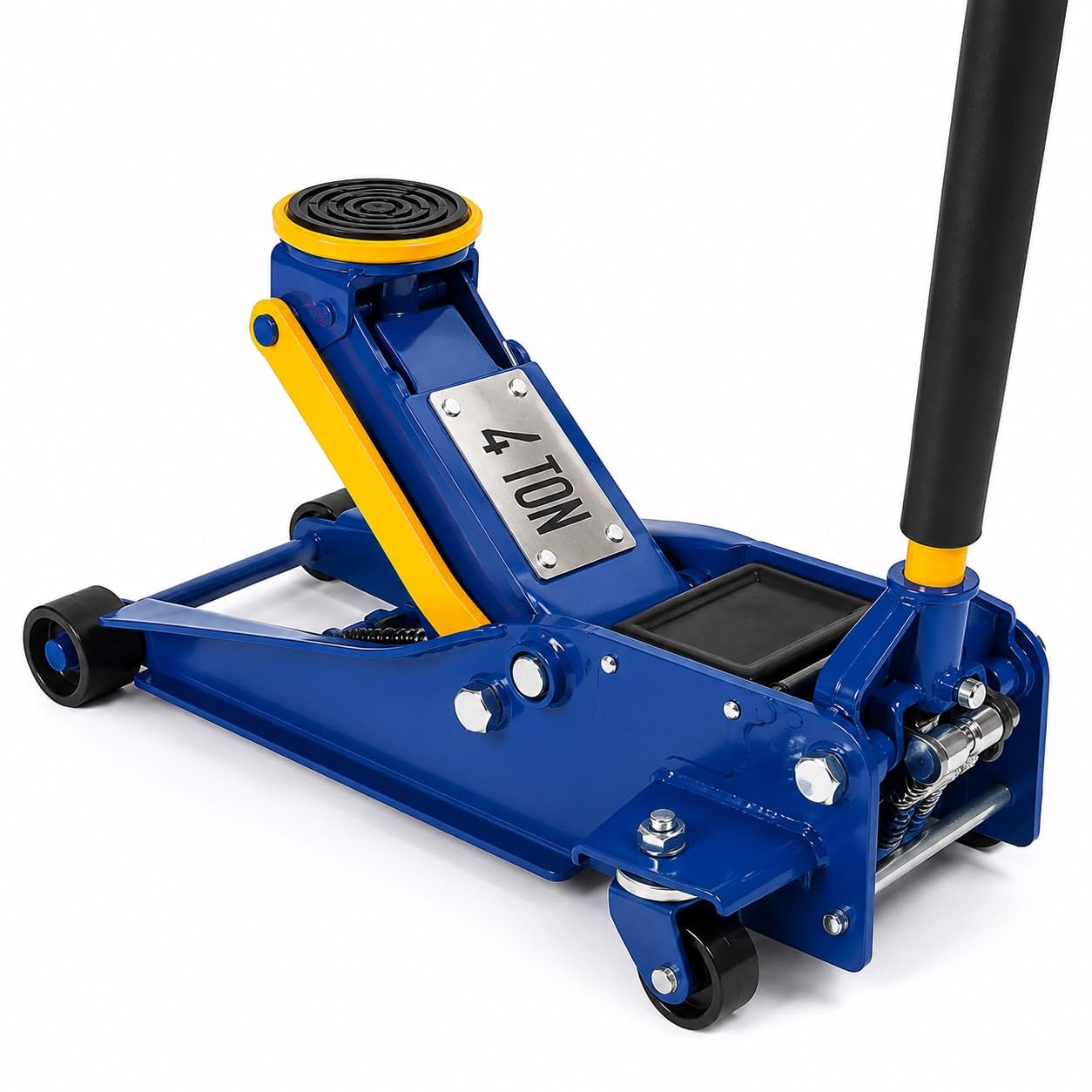 Cric Sollevatore idraulico carrello professionale 4t ruote bidirezionali a cuscinetto, crick martinetto cric Auto Idraulico assetto super ribassato professionale per veicoli doppio pistone