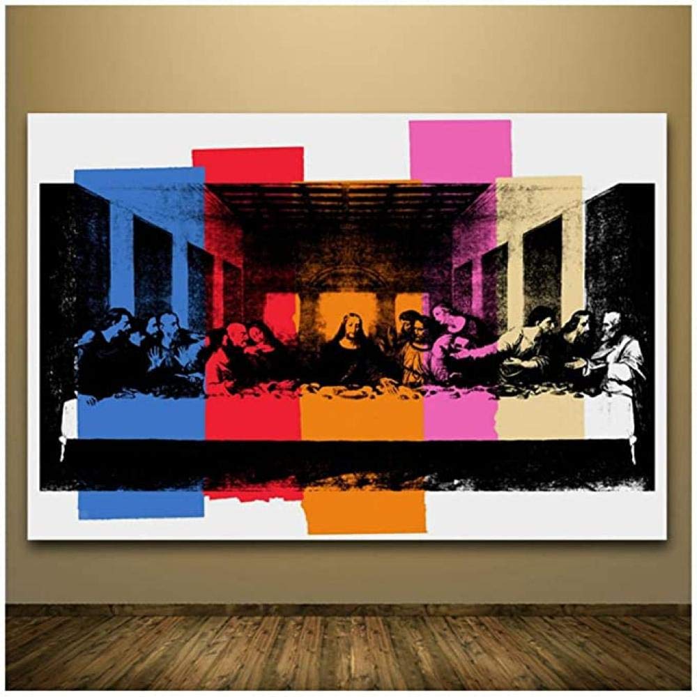 Amazon.co.jp: MKAN アンディ・ウォーホル最後の晩餐のキャンバスの