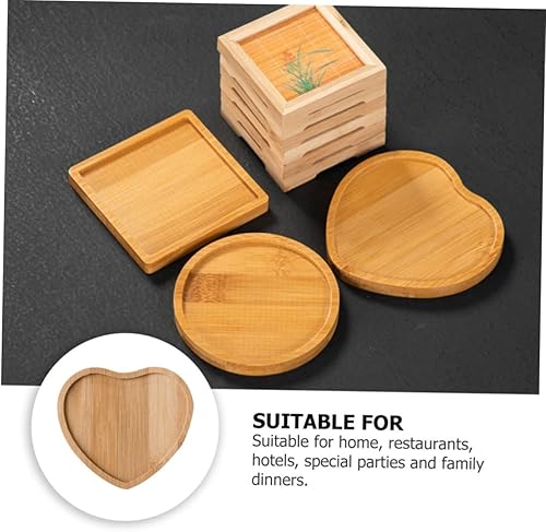 Miniatura 5 de CORHAD 4 piezas de corazón para bandeja de servir plato inferior taza posavasos corazón hecho a mano barra de arte, oficina, aperitivo decorado a