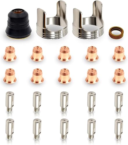Kit de consumibles de corte por plasma 24PK Punta de electrodo 0.039 '' Standoff MT60432 Shield Swirl Ring Fit for S45 IPT-40 Plasma Cutting Torch