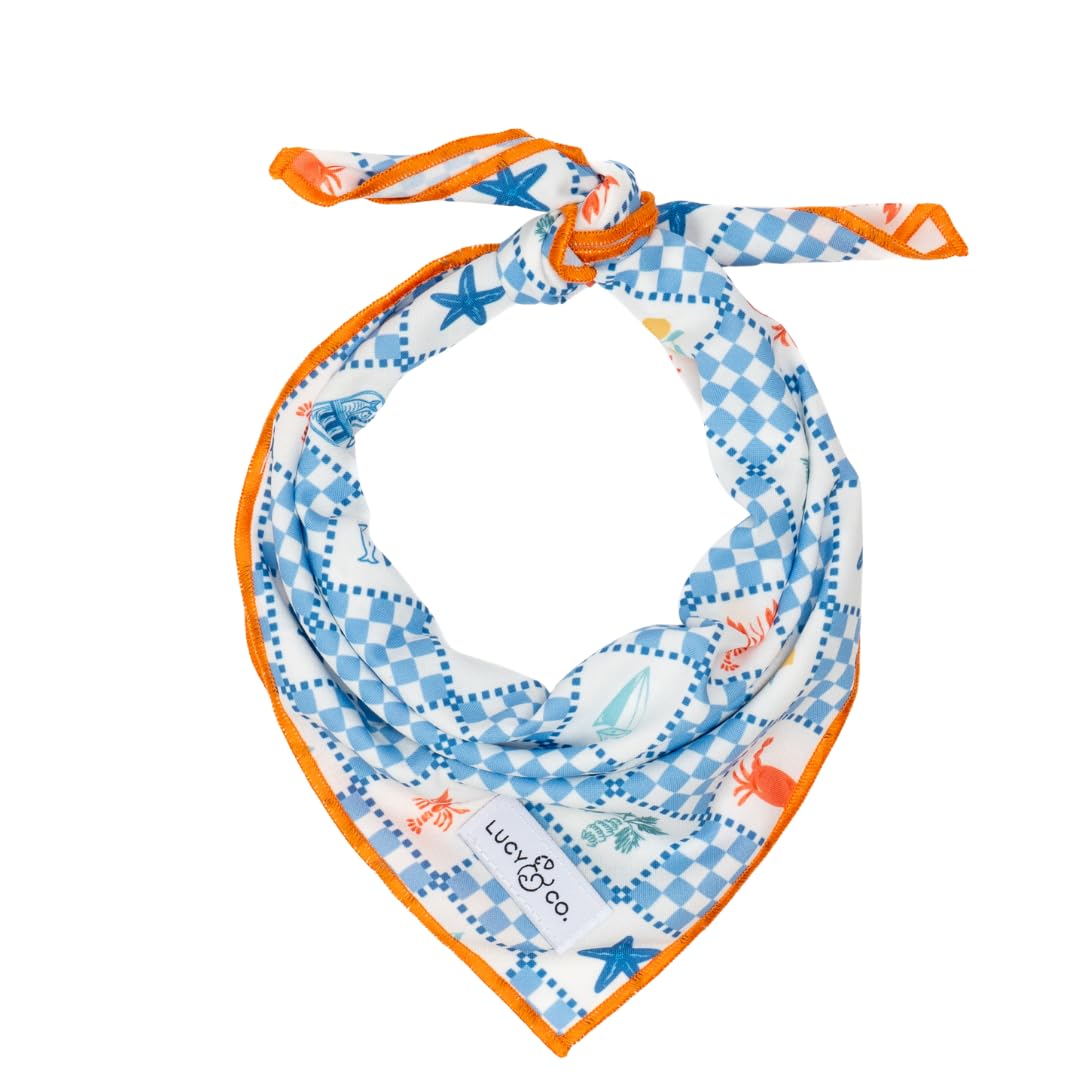 Lucy & Co. Sunny in Sicily Dog Bandana, Cute Pet Bandana for Dogs, Soft & Adjustable Neck Tie, Large