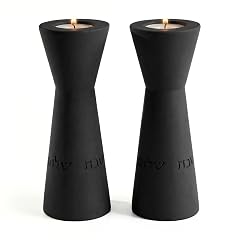 Aura Luxury Candle Holder Set Modern D cor for Living Room Dining Table - Black