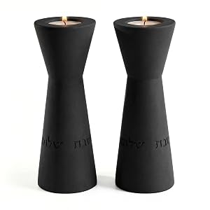 Aura Luxury Candle Holder Set Modern D cor for Living Room Dining Table - Black