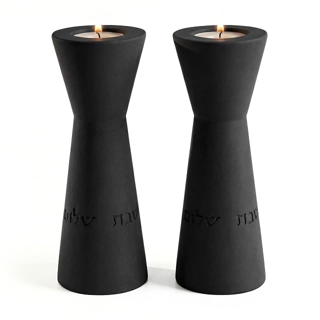 Aura Luxury Candle Holder Set Modern D cor for Living Room Dining Table - Black