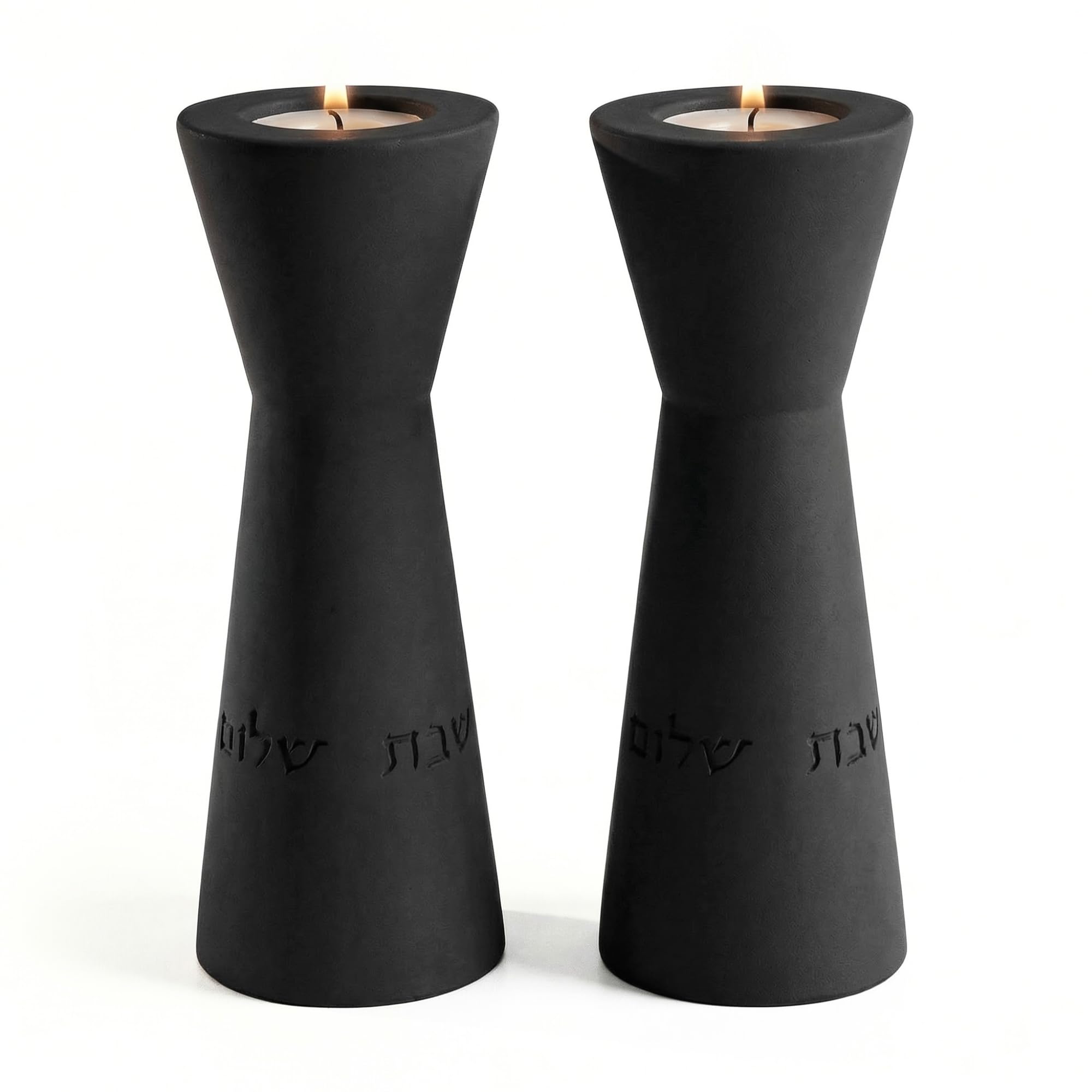 Aura Luxury Candle Holder Set Modern D cor for Living Room Dining Table - Black