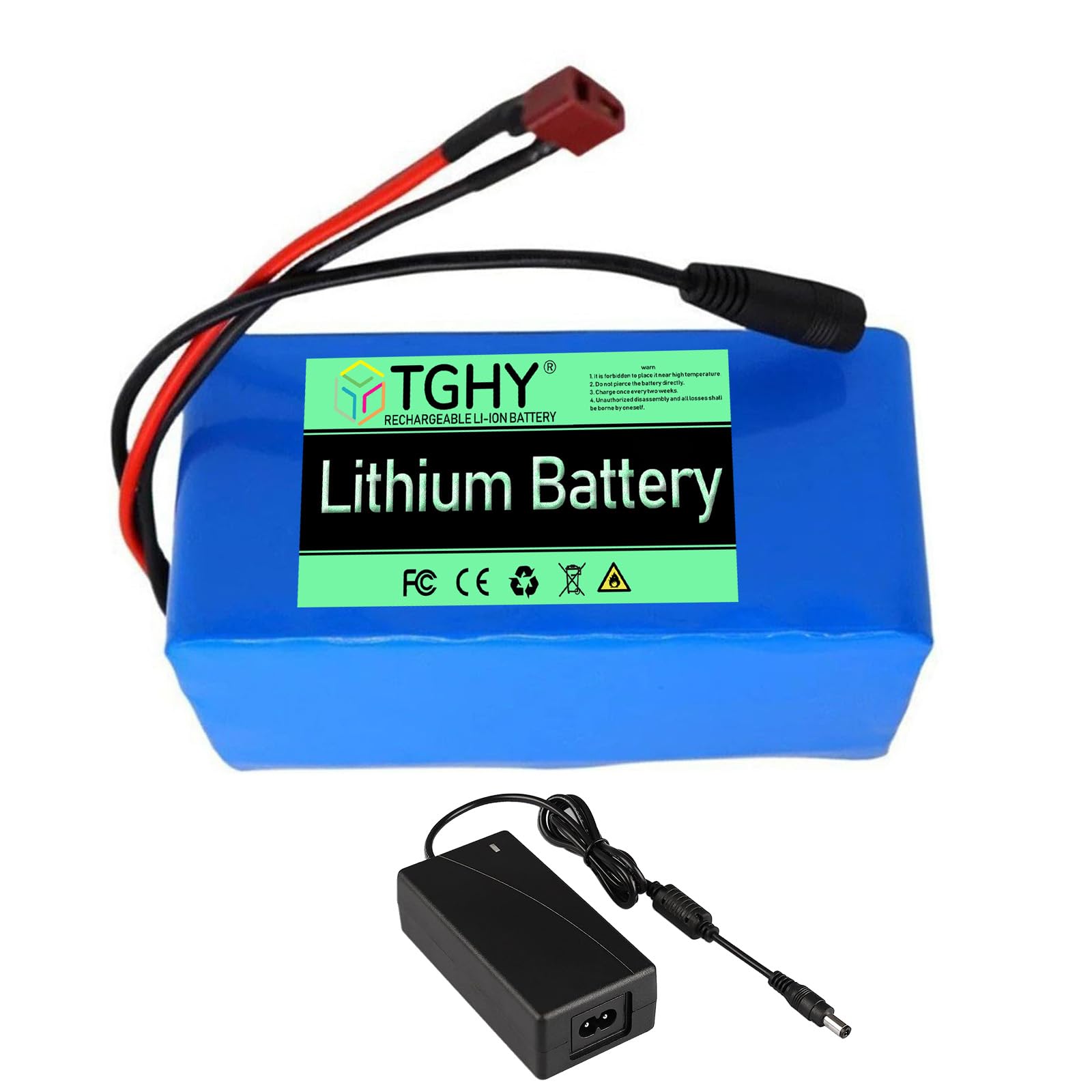TGHY 36V 10Ah Lithium Battery Pack 36 Volt Electric Bike Battery 36V Ebike batteries Built-in BMS with Charger