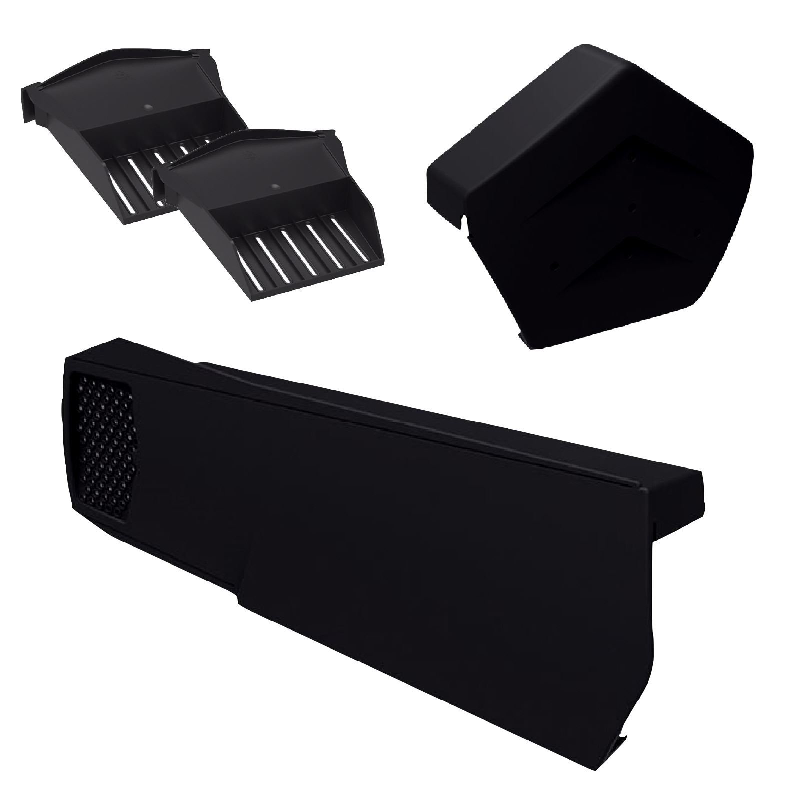 36 x Universal Black Dry Verge Units, Angeled Ridge Cap & 2 x Starter Closure Kits