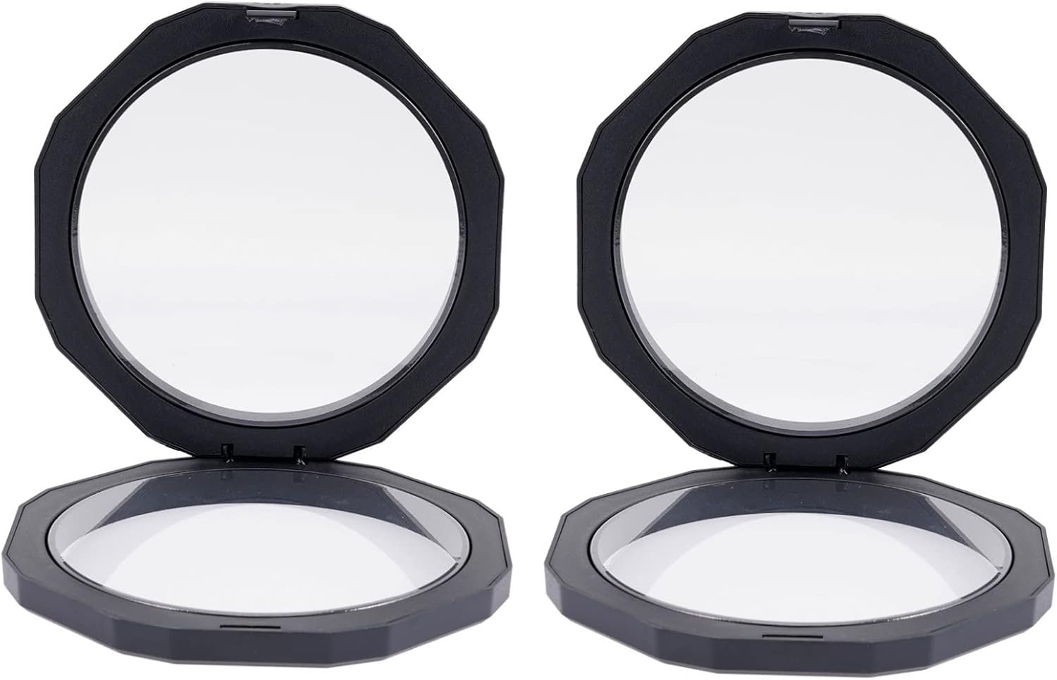 2pcs Black Plastic Jewelry Display Box for Drawer Travel Xmas