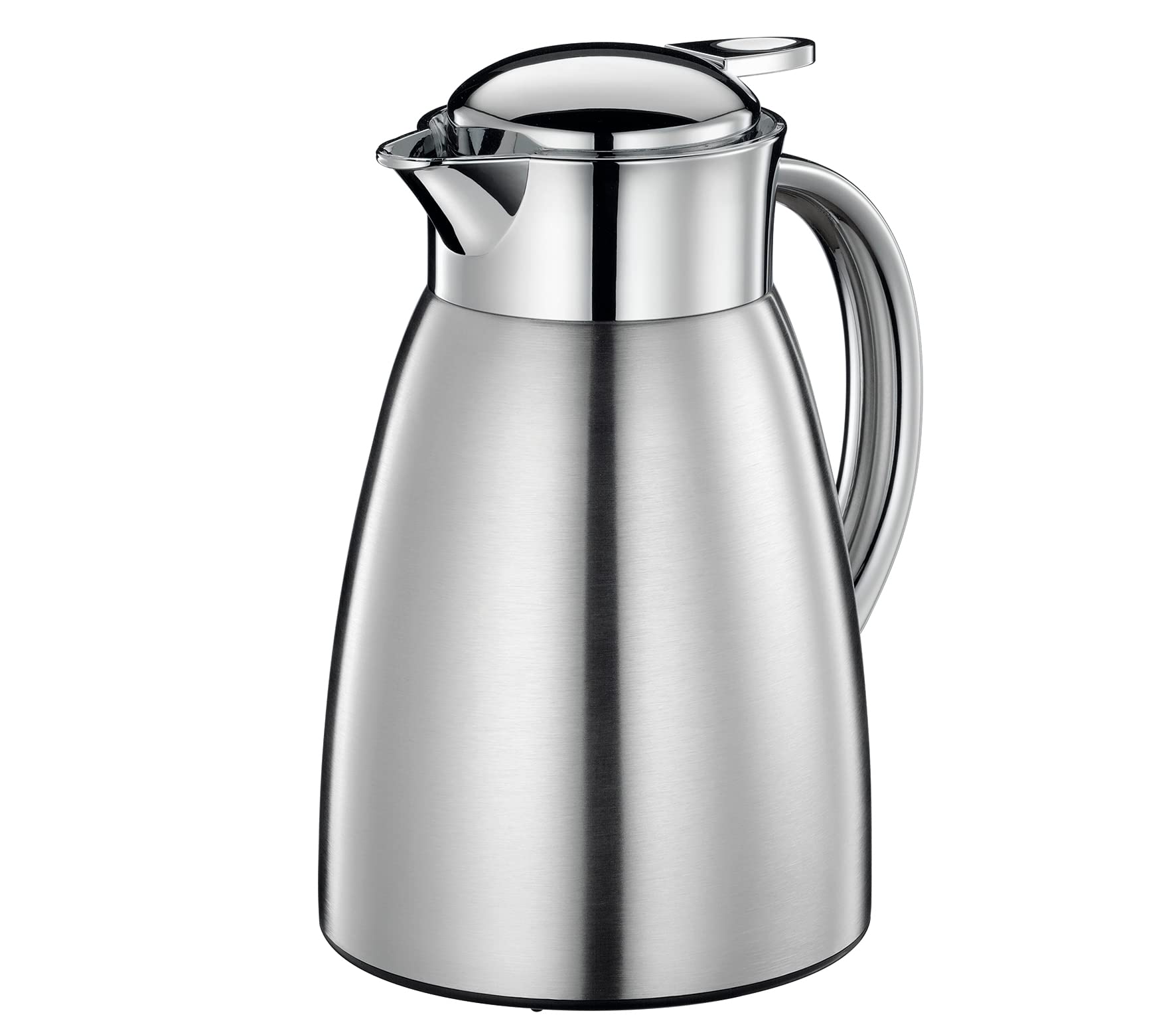 Cilio Jarra de café de acero inoxidable, 34 onzas, acero inoxidable cepillado, jarra térmica de doble pared y dispensador de bebidas aislado, dispensador de café