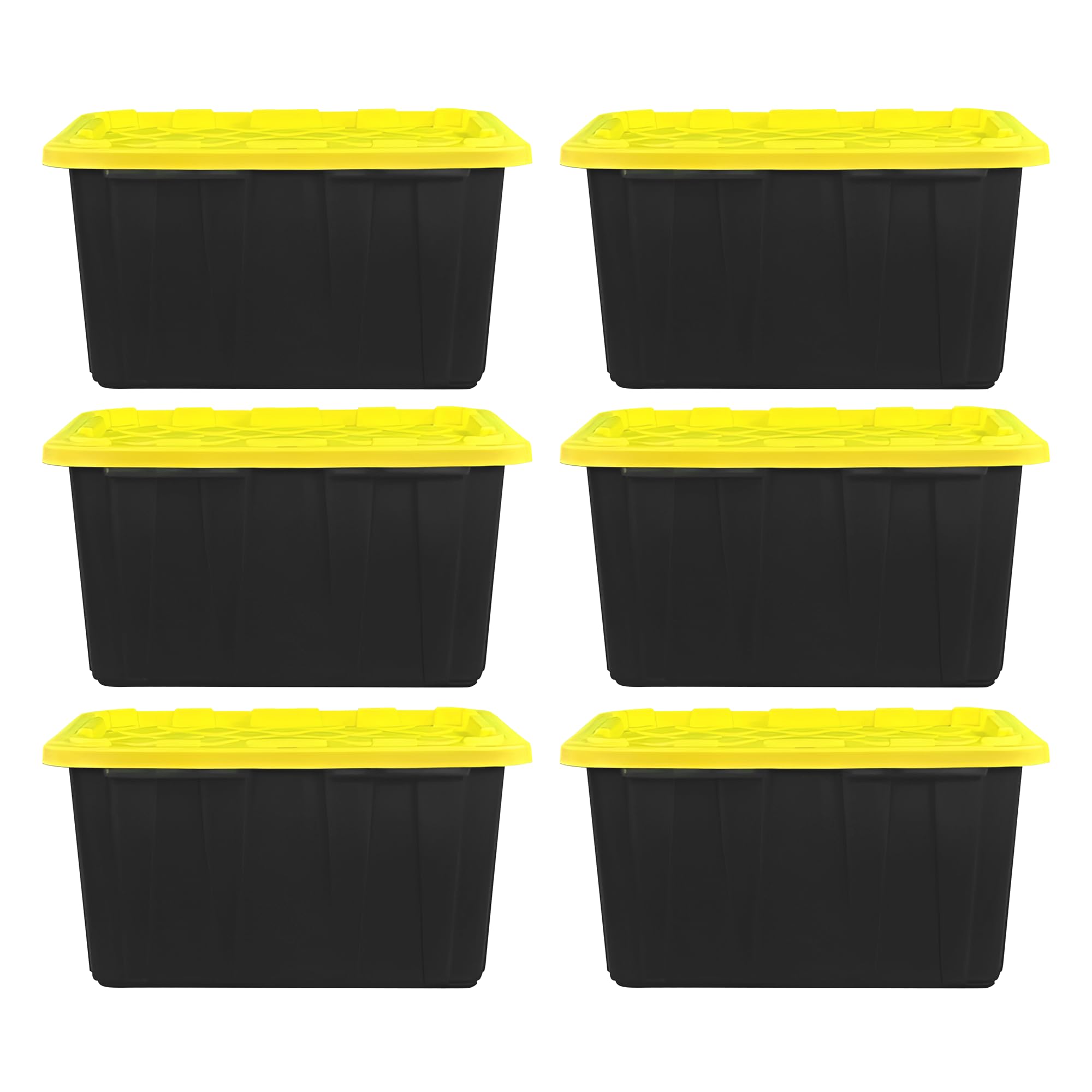 STOWIX BLACK & YELLOW 27-Gallon Storage Bin with Snap-on Lid