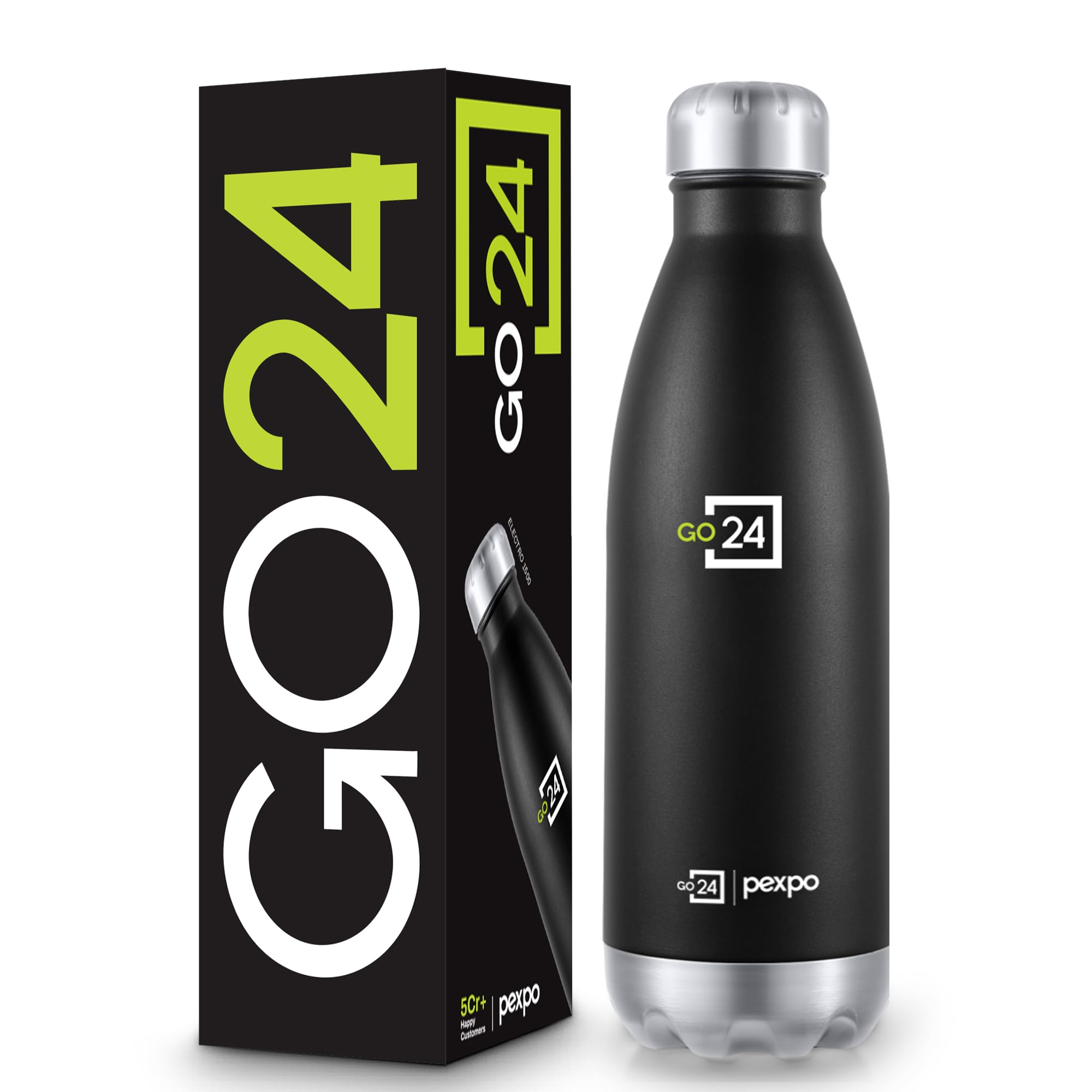 Go24 pexpo Go24 Electro Knight Black 1500ml Water Bottle - Image 1