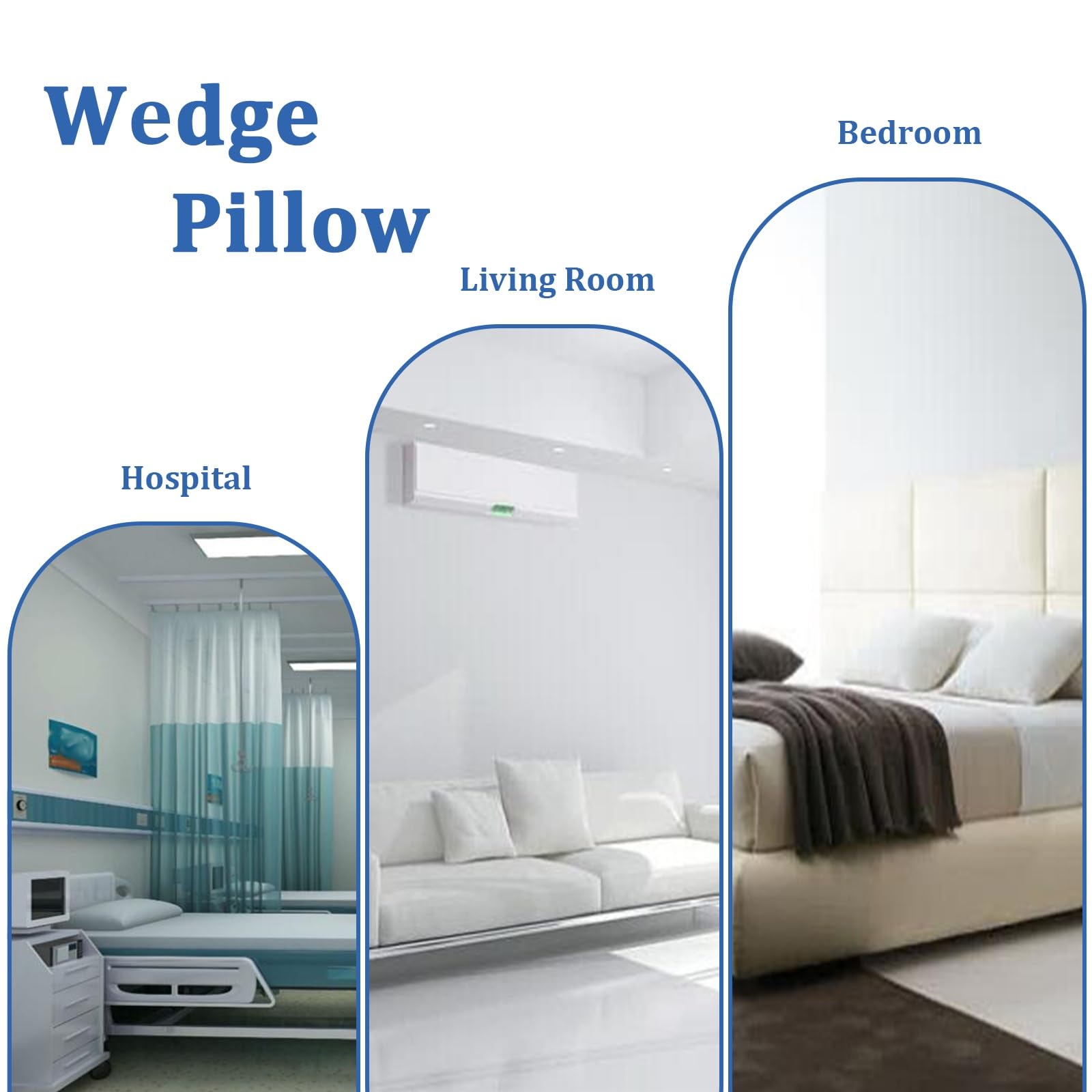 CuñA Antireflujo Adulto Almohada Elevar Colchon Almohada de cuña alargada, cuña de cama para personas mayores/embarazo/adultos para dormir de lado, cuñas de almohada de apoyo para cuello/espalda/cintu