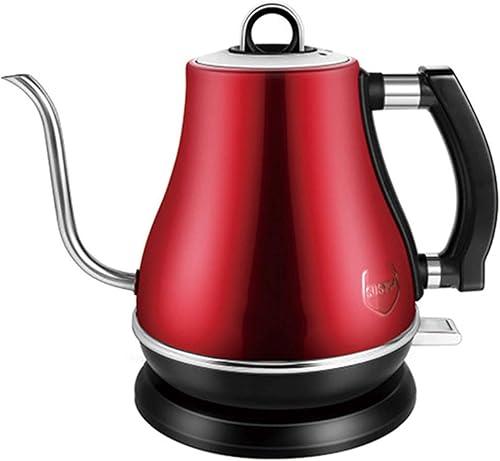 Hervidor eléctrico de 1.2L, colorido cuello de cisne de acero inoxidable 304 1500W hogar calentamiento rápido eléctrico olla de té hirviendo, rojo