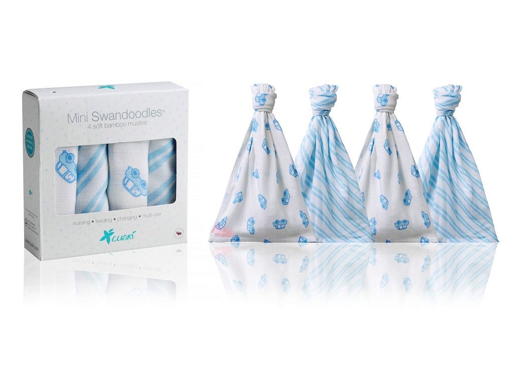 Cuski Mini Swaddles Set, Blue