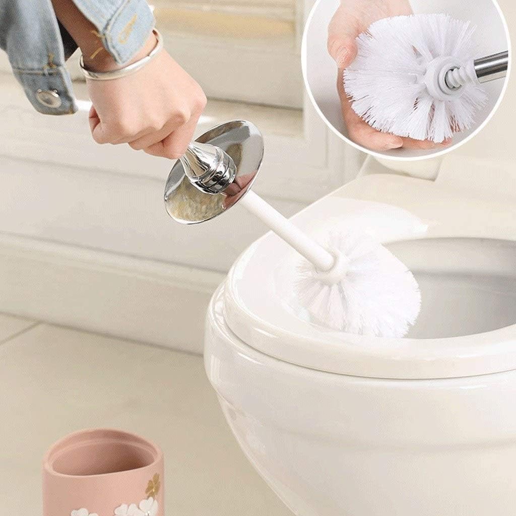 Toilet Brush Holder Toilet Brush and Bracket Stainless Steel Handle European Creative Toilet Brush Household Bathroom Cleaning Brush,Toilet Brush with Holder