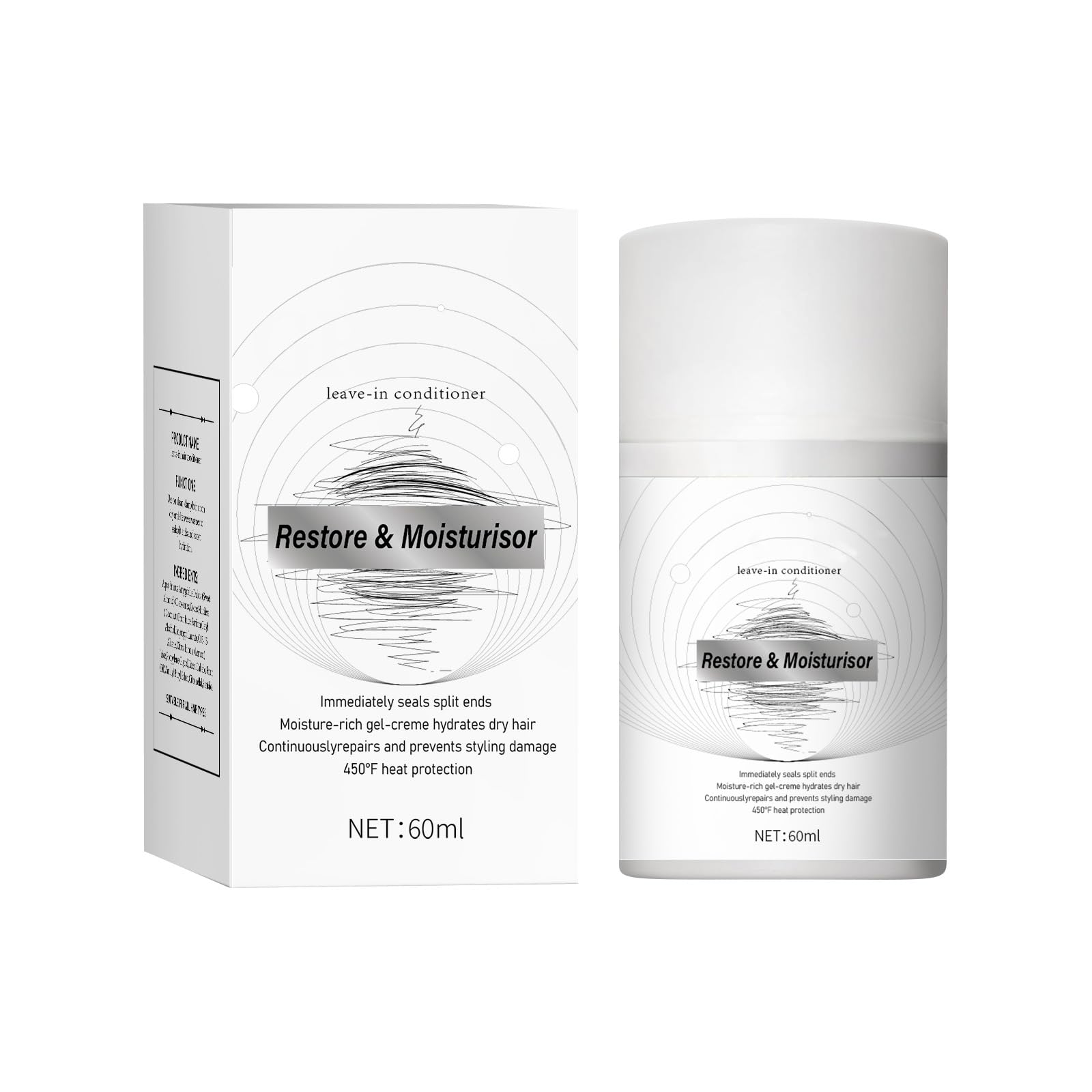 Fiorland Leave-In Hair Conditioner for Dry & Damaged Hair – No Rinse Deep Moisturizer with Coconut & Almond Oil, Repairs Split Ends (1PC)