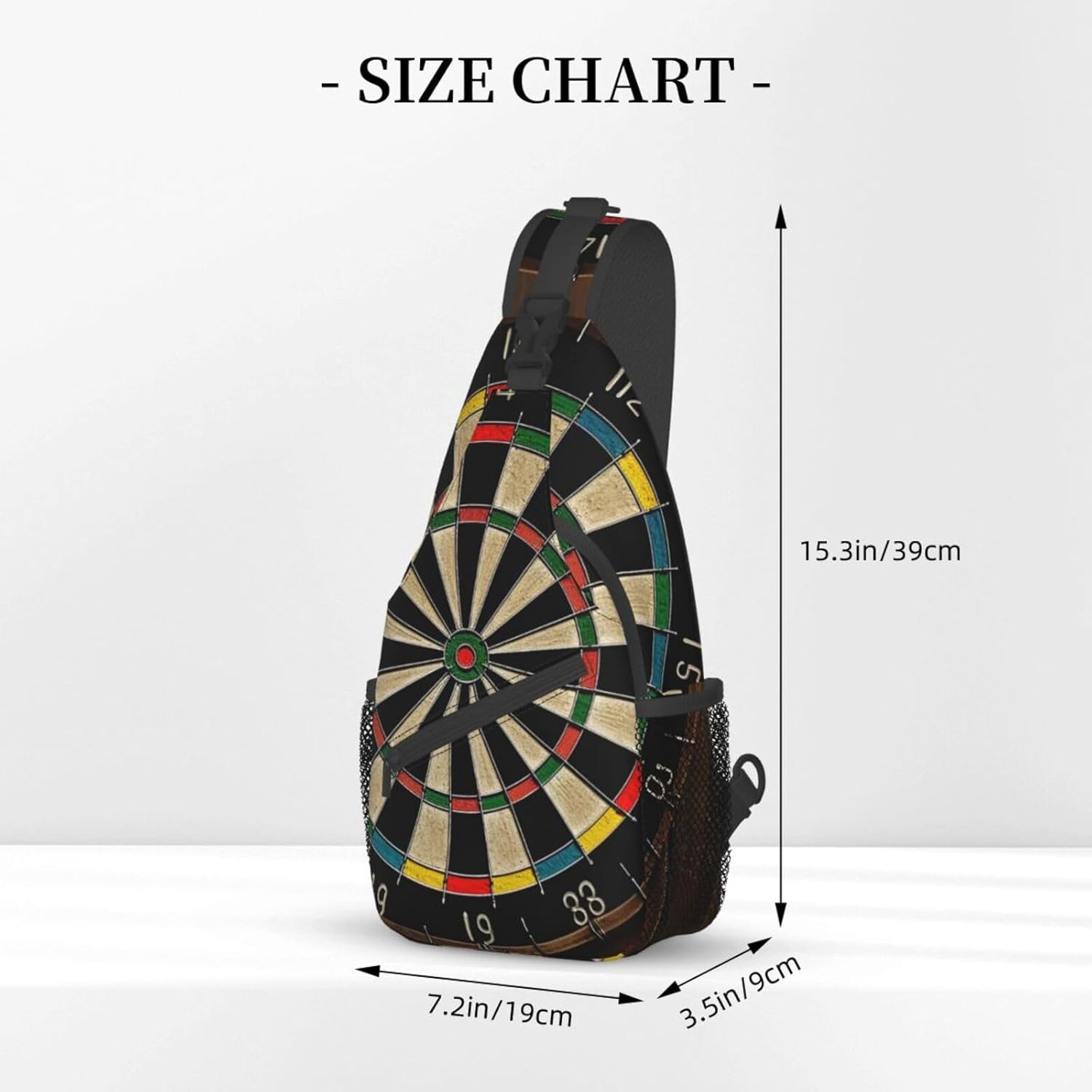 Sling Bag for Women Men Crossbody Bag Small Sling Backpack Dart board Chest Bag Hiking Daypack