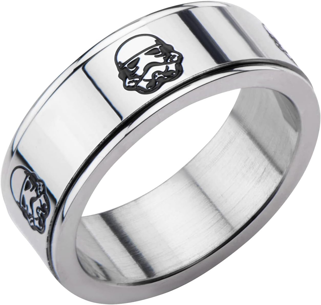 Star Wars Jewelry Stromtrooper Stainless Steel Men’s Spinner Ring