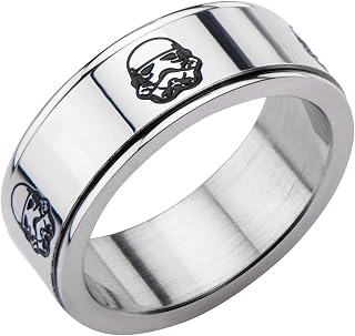 Star Wars Jewelry Stromtrooper Stainless Steel Men's Spinner Ring