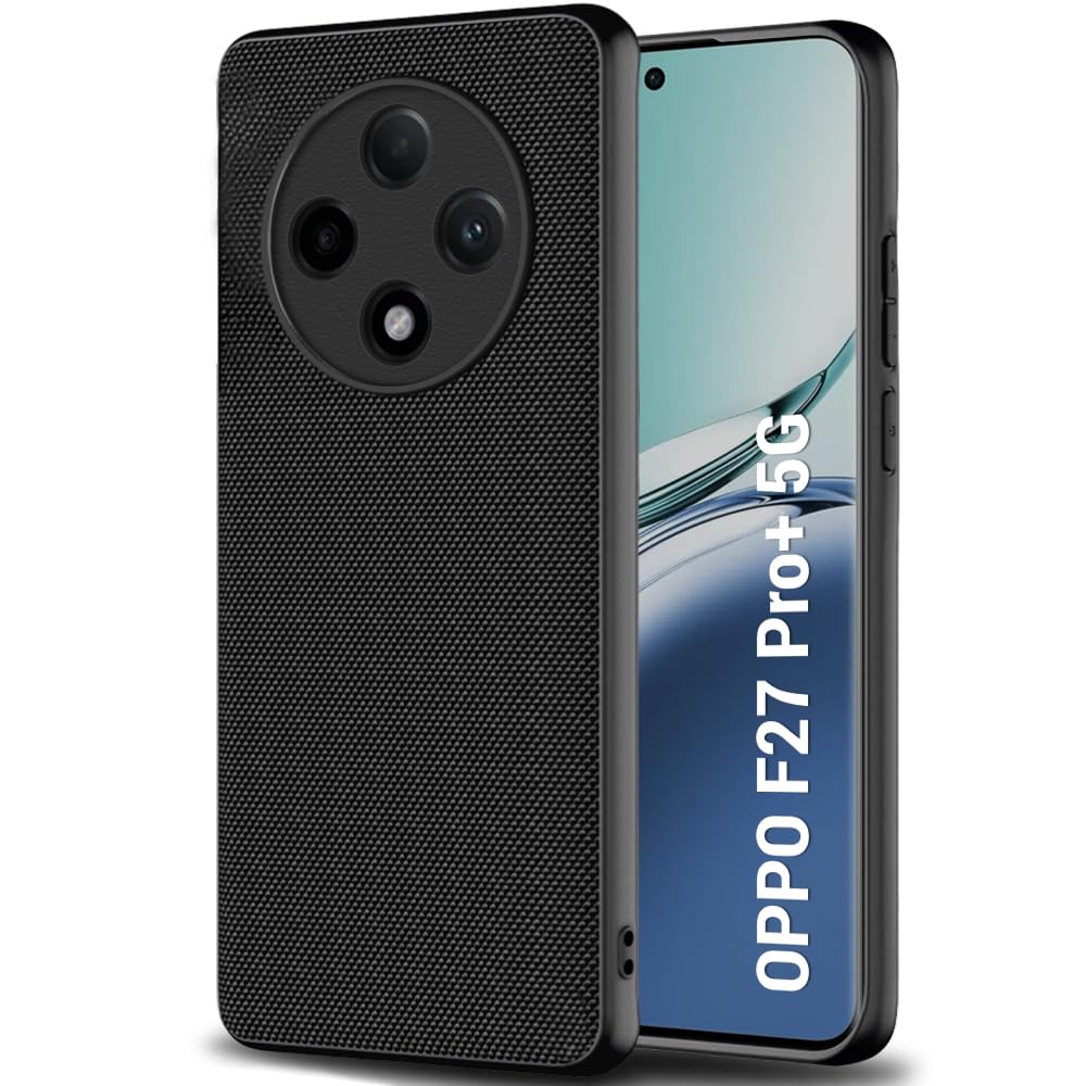 TheGiftKart Back Cover Case for Oppo F27 Pro Plus 5G | Slim & Lightweight | Ultra-Premium Design | Camera Protection Bump | Fabric Texture Case Cover for Oppo F27 Pro Plus (PC & TPU, Black) (B0D6WKZXDZ) Amazon Price History, Amazon Price Tracker