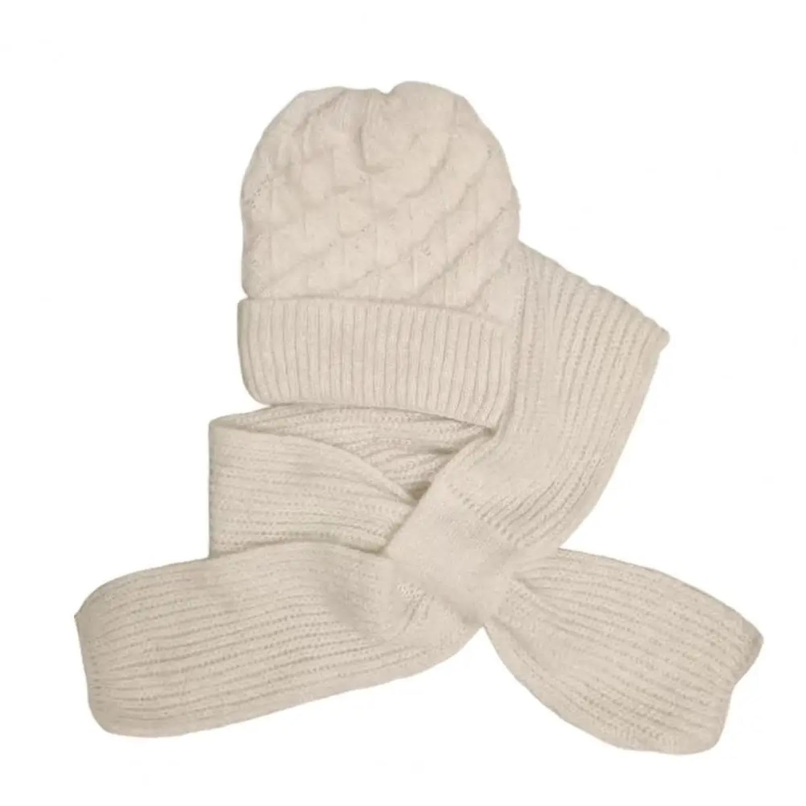 Schals Damen Tücher Halstuch Scarf Gestrickter, Superweicher, Verdickter, Winddichter Beanie-Schal