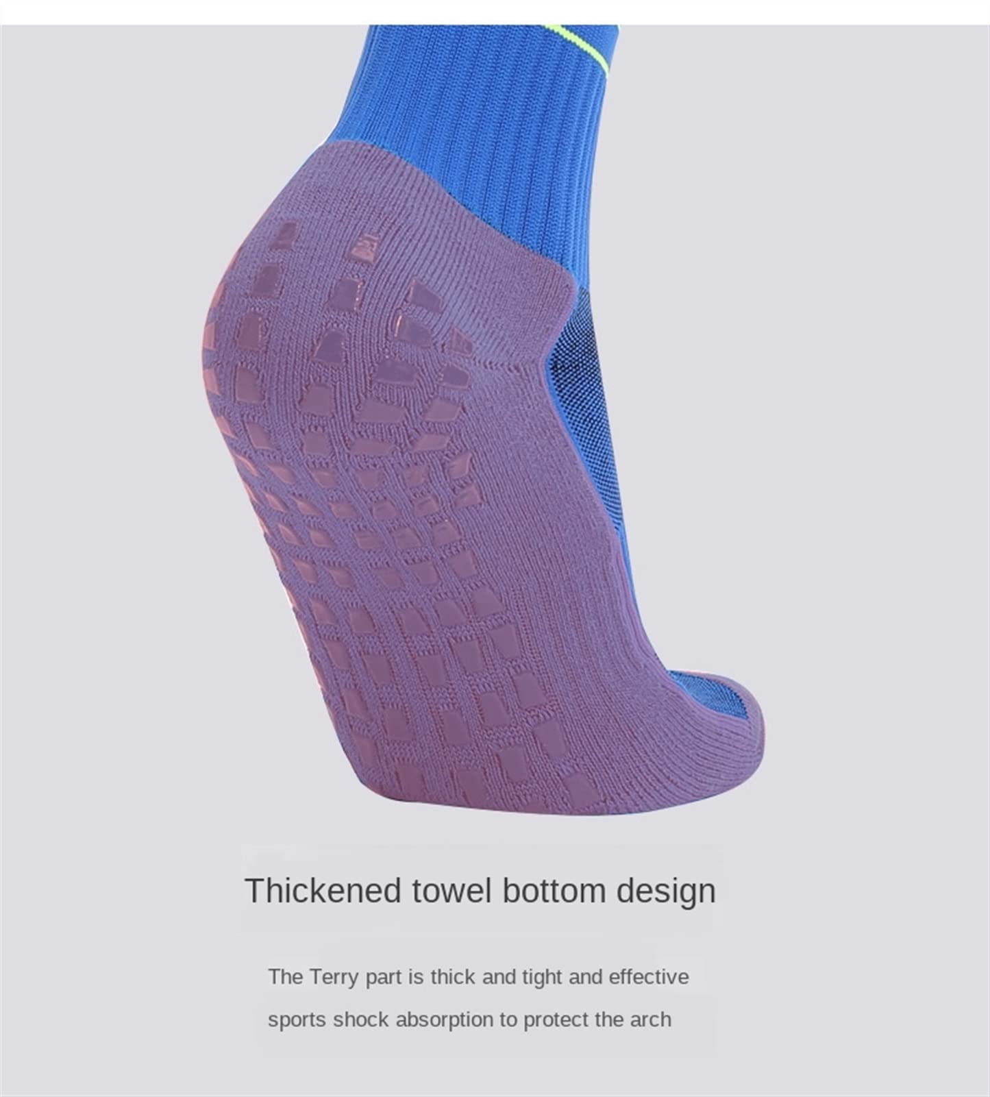 Calcetines de fútbol Antideslizantes Antideslizantes de Silicona Transpirable hasta la Rodilla-Altos Largos Deportes Gimnasio Calcetines de Ciclismo Adultos Ciclismo Calcetines