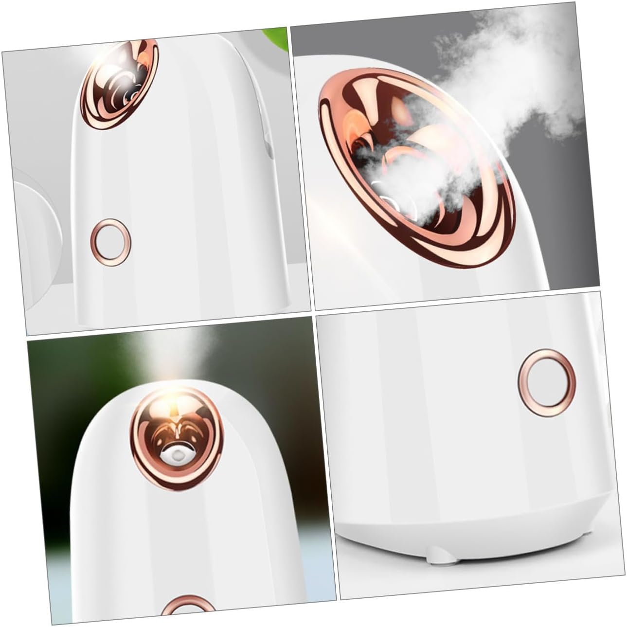 Face Steamer Humidifier for Home Use Portable Facial Mist Nano Spray Moisturizing Skin Care Device with US Plug Ivory White Safe Abs Material