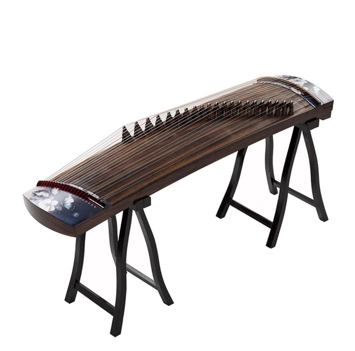 Guzheng Chinesische Saiteninstrumente mit Schmetterlingsmuster, 135 cm