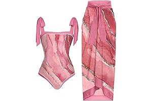 WKSCLPAI Women's Summer Swimsuit V Neck Floral Print Bikini Swimsuit with Cover...