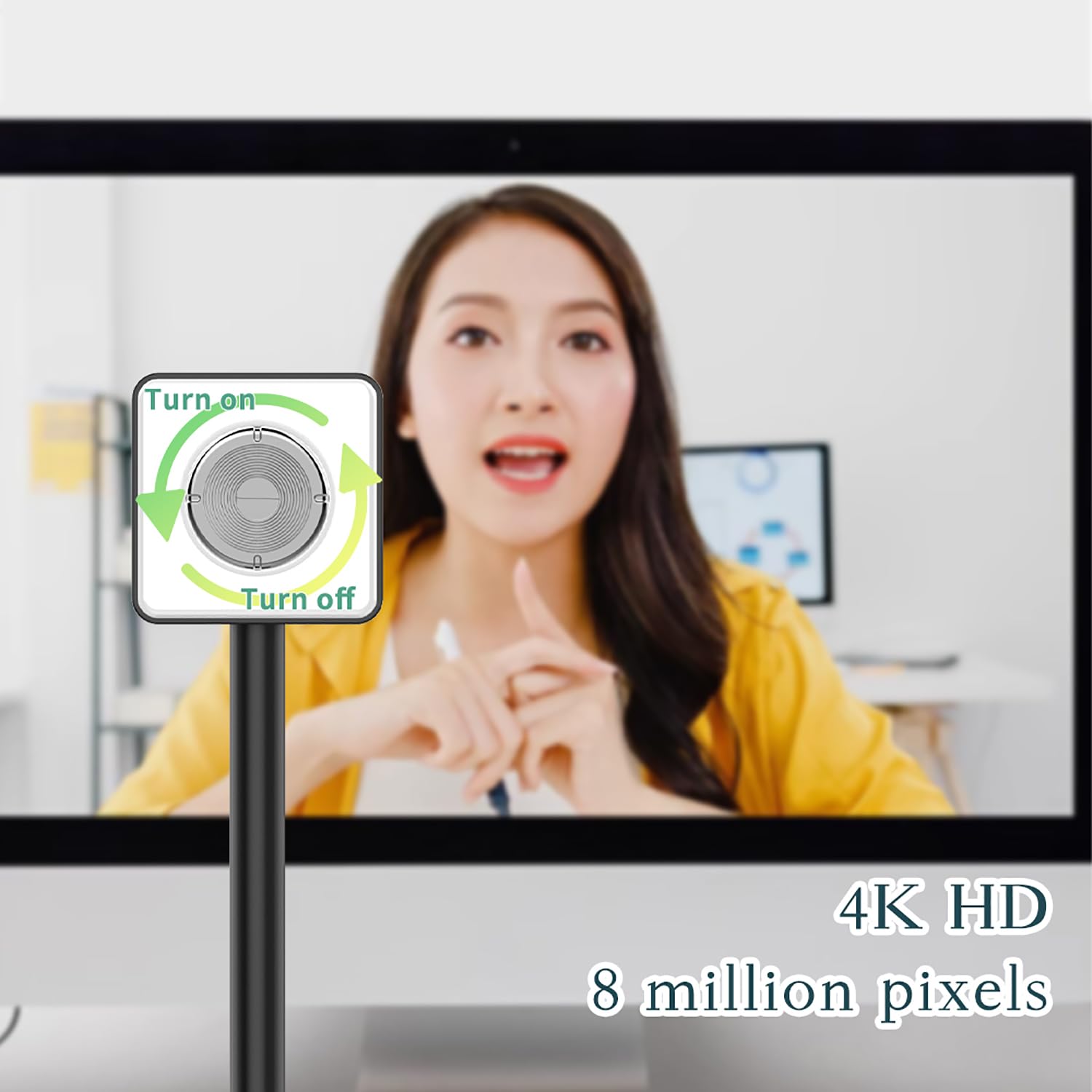 Visualiseur 4K pour l'enseignement, caméra de documents USB, visionneuse de PC pour salle de classe avec lumière LED, mise au point automatique, inversement d'image, pliage, pour la