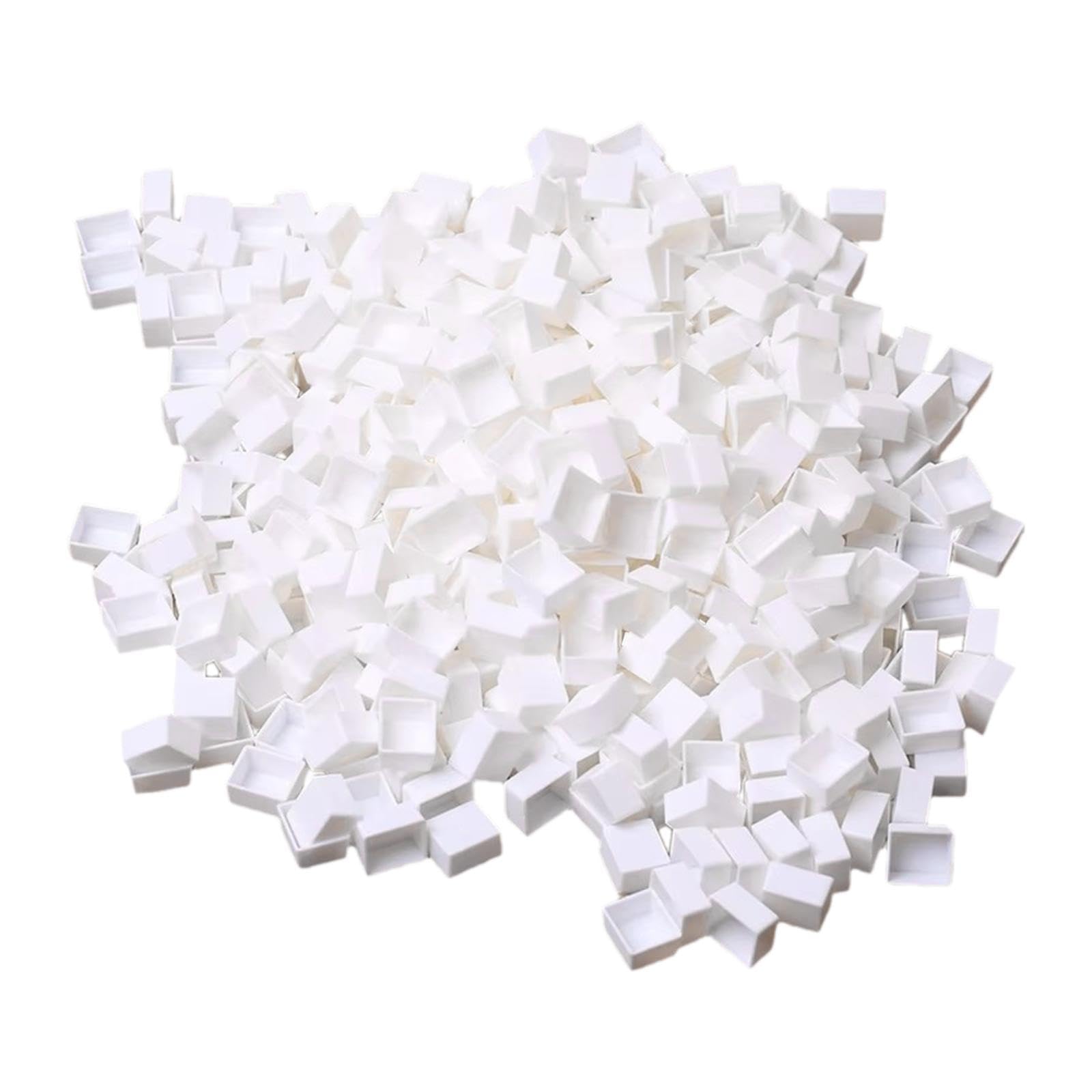 Paleta de acuarela blanca y transparente con 100 bandejas vacías individuales