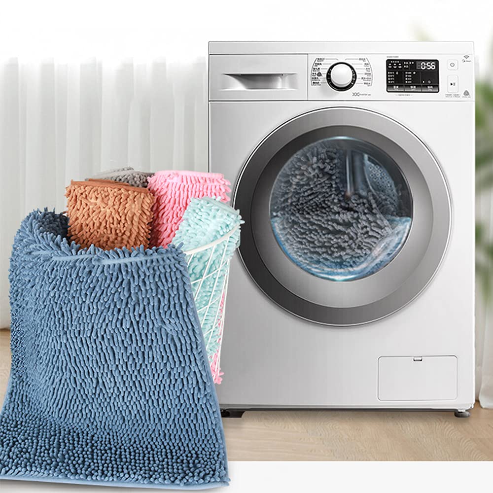 GueTTO Tappetino da bagno antiscivolo, morbido, in morbida microfibra ad alta densità, per vasca da bagno, doccia e bagno, grigio a, 40 x 120 cm